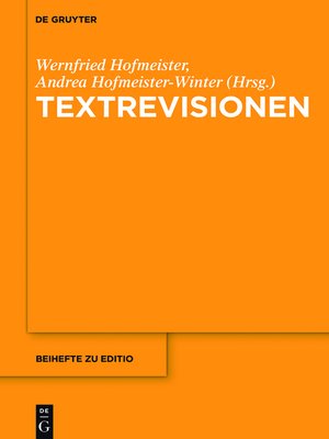 cover image of Textrevisionen